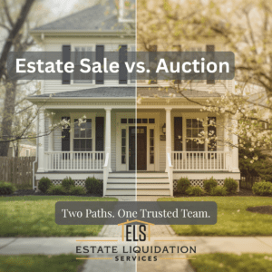 estate sale vs. auction