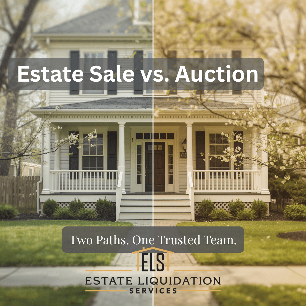 estate sale vs. auction
